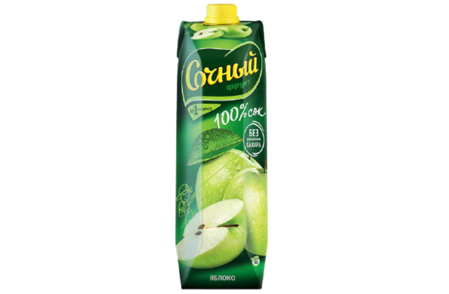 Сок "Сочный" яблоко зеленое 1л.